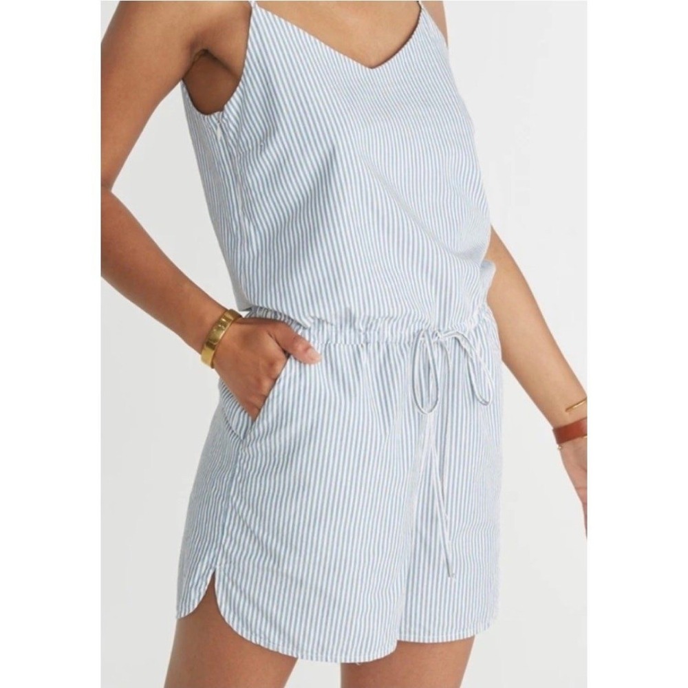 Marine Layer Romper Women S Cotton Striped Coastal Resort Nautical Beach Preppy
